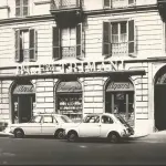 Esterno dell'enoteca Trimani in un foto d'epoca