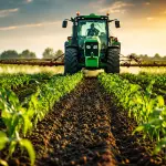 Agricoltore europeo al lavoro durante la crisi del caro fertilizzanti e le nuove misure di sostegno dell’Unione Europea