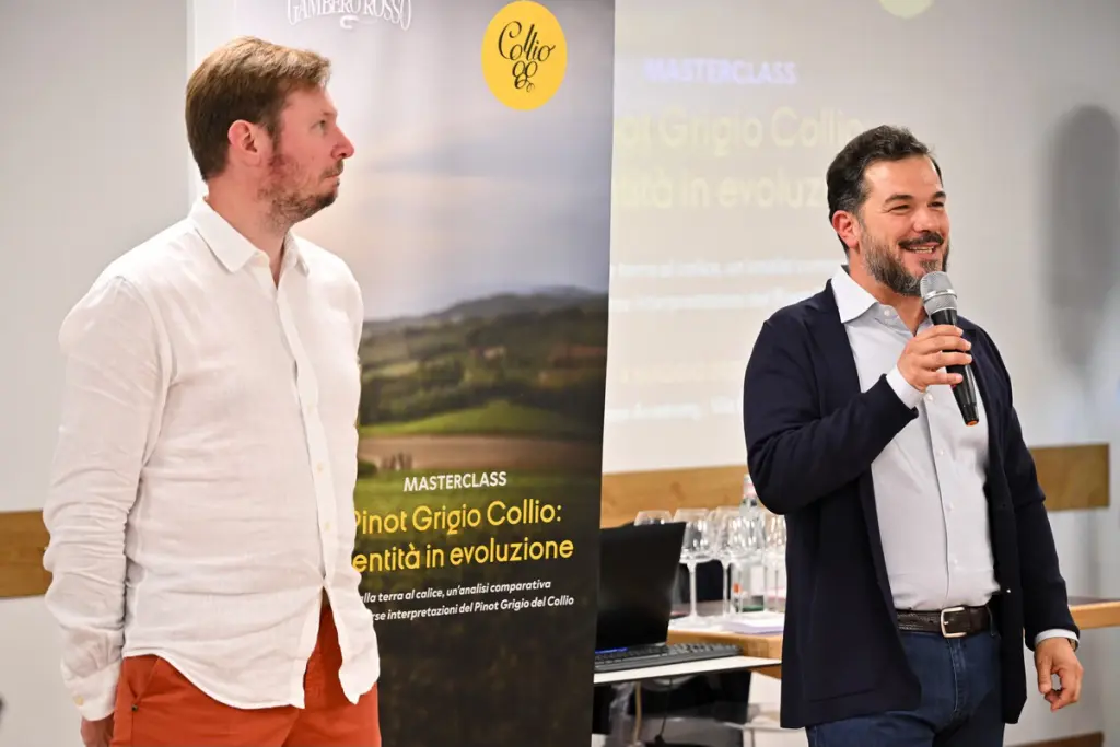Luca Raccaro e Giuseppe Carrus masterclass Collio Pinot Grigio