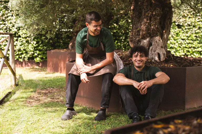 Gli chef Alessandro Sardelli e Cristian Garofalo all'interno di Anastasia Restaurant nella Pagoda Arrighi di Scandicci