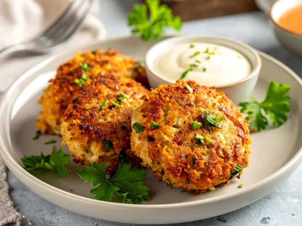 Crab cakes, crocchette americane preparate con polpa di granchio blu