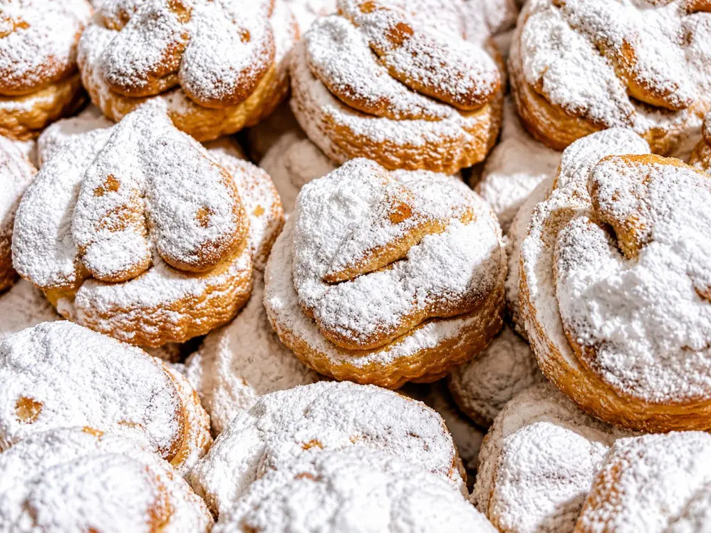 Nocattolo di Nicosia, il tradizionale dolce siciliano di pasta frolla con ripieno di mandorle, miele e cannella e caratteristica forma a fiore