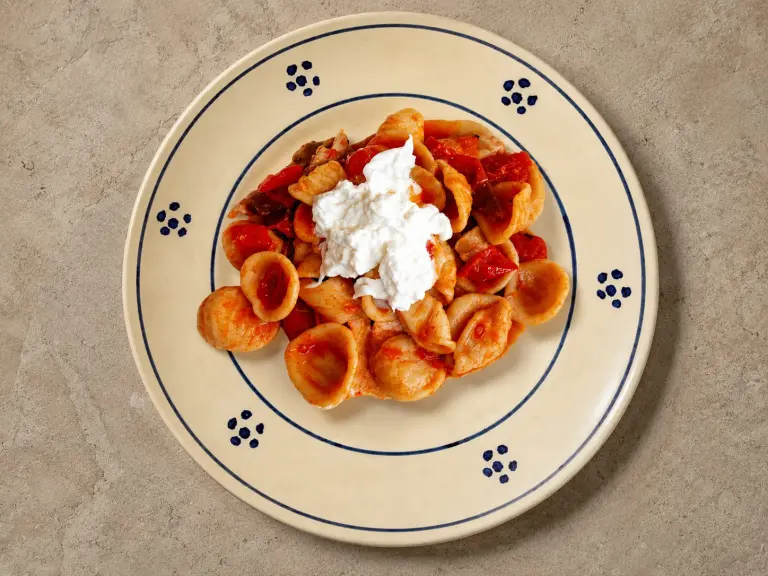 orecchiette e burrata