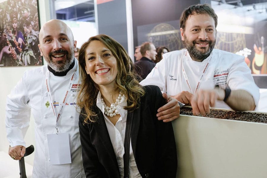 Francesca Martinengo assieme agli chef stellati Ugo Alciati e Andrea Ribaldone