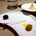 ginger e foie gras e finte olive ripiene