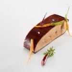 foie gras scottato carciofi e olive
