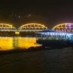 014 Lanzhou il ponte in ferro sul Fiume Giallo realizzato nel 1907 dai tedeschi