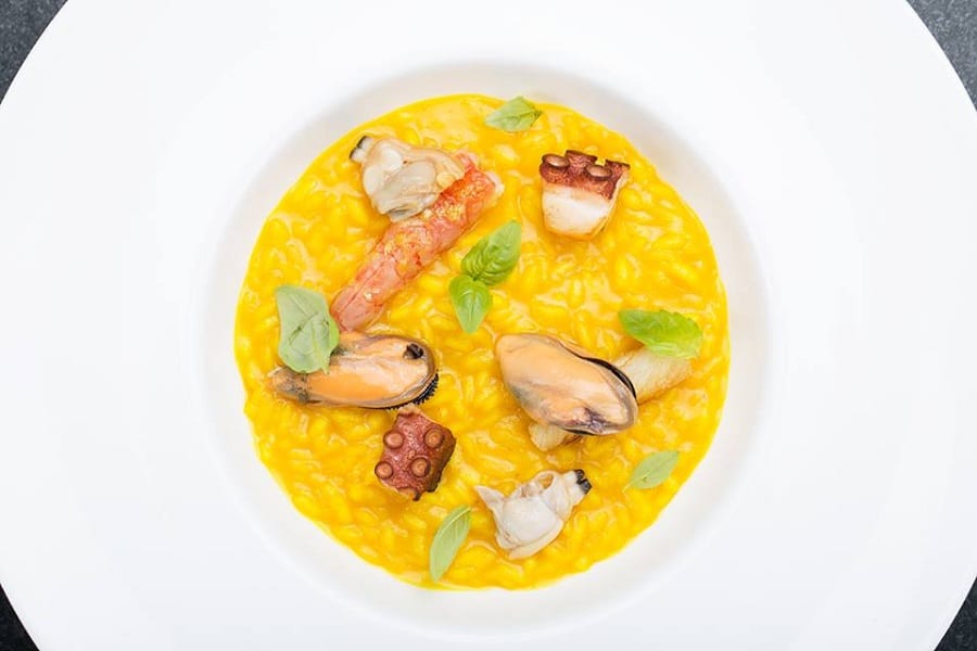 Un piatto di risotto con i frutti di mare di Roberto Di Pinto